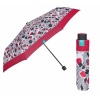 PERLETTI Time, Dámsky skladací dáždnik Floreale / červený lem, 26307