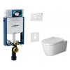 Geberit SET Kombifix 110.302.00.5 +WCzávesné Duravit ME by Starck Riml+sedSC+Sigma01 Biele 110.302.00.5 NM1
