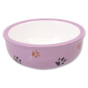 Miska MAGIC CAT keramická mačacia labka fialová 13 cm 0.33l