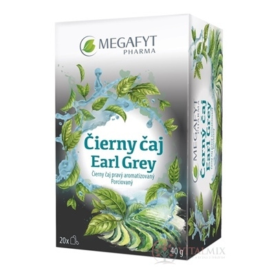 MEGAFYT Čierny čaj Earl Grey porciovaný čaj 20x2 g (40 g)