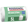 Vrecká do koša 5 L, Rossignol Bagy 99135 balenie 40 ks, biele, 14 µm