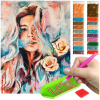 Diamantová výšivka diamond painting mozaika pre deti 5d žena kvet kytica