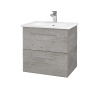 Dreja Umývadlová skrinka GIO SZZ2 60 - D01 Betón / Úchytka T01 / D01 Betón