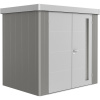 Biohort Plechový domček Neo1B 2.1 dvojkrídľové dvere kremeňovo sivá 236 x 180
