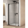 SANSWISS CADURA BLACK CA31C ATYP 80 - 140cm ľavé dvere do niky alebo do kombinácie / sprchový kút rohový, profil čierny - 68 – sklo sieťotlač Shade