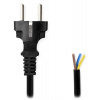 NEDIS napájecí kabel/ zástrčka Typ F/ přímý - přímý/ poniklovaný/ černý/ bulk/ 3m CEGL11930BK