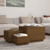 zahrada-XL Úložné boxy s vekom 3 ks medovohnedé masívna borovica 818248