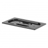 Veko z čierneho polykarbonátu pre nádoby GN, HENDI, GN 1/4, Čierna, 265x162mm 862940H