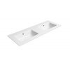 GSI PURA keramické dvojumývadlo Slim 122x46cm, bez otvoru, biela ExtraGlaze 8888011