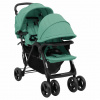zahrada-XL Tandemový kočík pre dvojičky zelený oceľový 10352