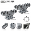 Samonosný systém pozinkovaný 80x80x5mm posuvnej brány do 400kg/6m otvor W Set80/Zn-9