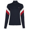 Dámske mikiny Tommy Hilfiger Slim Full Zip Top LS - desert sky/primary red - Tyrkysový (XS)
