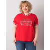 Červené dámske tričko s kamienkami RV-BZ-6496.32P-red ONE SIZE