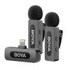 BOYA Microphone Wireless BY-V2 V2.0 2.4GHz with 2 transmitters and 1 receiver (Lightning) Black EU BY-V2-V2.0