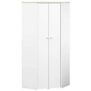 Elmo 03 Biely rohový šatník s policiami (Elmo 03 Biely rohový šatník s policiami)