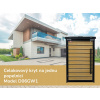 Prístrešok na smetiaku D06GW1, celokovový kryt, antracit/hnedý - N