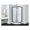 Sanotechnik BELA 2 black sprchový box štvrťkruh bez strechy, 90x90x203cm
