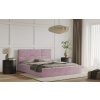 Posteľ TIVOLI 140x200 ružová s úložným priestorom