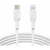 BELKIN kabel USB - C - Lightning, 1m, bílý CAA003bt1MWH