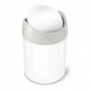 Simplehuman Odpadkový koš volně stojící Mini bin 1,5 l Bílá ocel mat SHCW2079