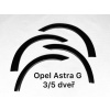 Plastové lemy blatníku Opel Astra G 3/5 dveř, sedan - jemný desén 1998-2009 (Kvalitní provedení - jemný desén | sada 4ks)