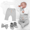 Kojenecká společenská sada pro chlapečky Baby Elegán - šedý melír vel.62 (22131402)