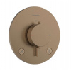Hansgrohe Ecostat Comfort S Termostatická batéria pod omietku, na 2 spotrebiče, kefovaný bronz 33715140-HG