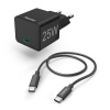 HAMA Set: rýchla USB nabíjačka USB-C PD/QC 25 W + kábel USB C-C 1,5 m - 00201623