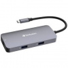 USB Hub Verbatim USB-C Pro Multiport 5 Port (32150) strieborný