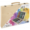 MAC TOYS Kreatívny drevený kufrík 79 ks drevený design
