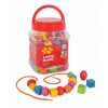 Bigjigs Toys Drevené navliekacie korálky v dóze