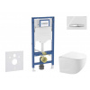 GEBERIT - Duofix Set předstěnové instalace, kompaktního klozetu Gaia a sedátka softclose, tlačítko Sigma50, chrom/alpská bílá SANI11CA3148B