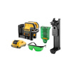 DEWALT Akumulátorový krížový líniový laser set 18 V (zelený) (1 x 2,0 Ah batéria + nabíjačka) DCE0825D1G