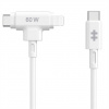 Hyper kábel HyperJuice USB-C/Lightning Hybrid Silicone Cable 1.5m - White