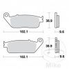 TRW Brzdové doštičky Sinter SH TRW Alternative: 7329154 pre Honda Shadow VT1100C SC18-23 1987-1996