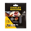 STANLEY Brúsna mriežka na suchý zips 125 mm, P80, P120 a P240 STA39267