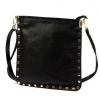 Luka 26-003 DOLLARO čierna dámska kožená kabelka 26 x 26 x 4 cm