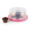 Klarstein Pinkkäppchen, ružový, kryt na tortu, box na koláč, Ø26 cm (BAK2-Pinkkäppchen-S)