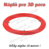 Náplň pre 3D pero, ABS - 1,75 mm - červená (cena za 10 m)