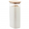 Pebbly Dóza na potraviny PKV-069 1,8 l, sklo/bambus