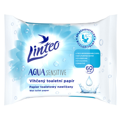 LINTEO LINTEO Papier vlhčený toaletný Aqua Sensitive 60ks