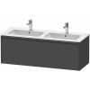 DURAVIT Ketho 2 závesná skrinka pod dvojumývadlo, 1 zásuvka, 1280 x 480 x 440 mm, grafit super matná, K25066080800000