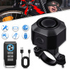 ZVONČEK NA BICYKEL KOLOBEŽKY ELEKTRONICKÝ KLAKSÓN ALARM 113DB HLASNÝ USB