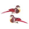 Anděl Přerov Vtáčik na klipe červený 8 cm, 2 ks