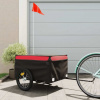 zahrada-XL Vozík za bicykel, čierno červený 45 kg, železo 94083