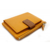 Arwel Žltá malá dámska kožená peňaženka so zápinkou 511-8205-86/40 NAP