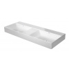 Duravit DuraSquare Dvojumývadlo nábytkové, 120x47 cm, bez prepadu, bez otvoru na batériu, DuraCeram, biela 2353120079