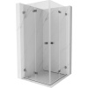 Mexen Lunar-F Duo, skladací sprchový kút 95 x 95 cm, 6mm číre sklo, grafitový profil, 836-095L-095P-95-00