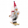 Dekorácia MagicHome Vianoce, Santa na lyžiach, 18 cm