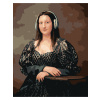 Diamantové maľovanie - MONA LISA SO SLÚCHADLAMI Rámovanie: vypnuté plátno na rám, Rozmer: 40x50 cm
